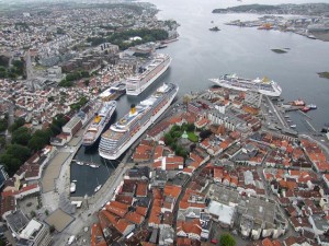 Cruise ships in Stavanger harbor