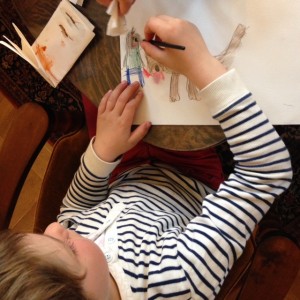 Creative expression of love for his dog