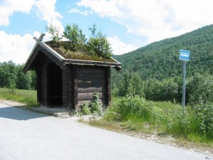 Great bus stops in a traditional building style