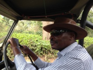 David in his 1956 Land Rover, the Tanzanian version of a knight in shining armor