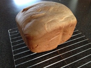 Anya's first loaf of bread machine bread.