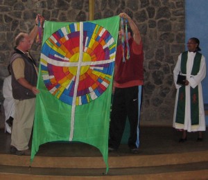The 2008 banner presented at the MaaSAE Girls Lutheran Secondary School.