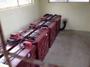 The battery bank.
