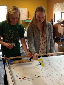Anya and Annaliese spent over 25 hours this week on the banner project.