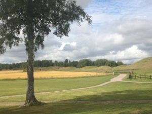 The path leading up to the grave mounds of viking kings