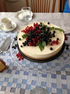 Maria is a painter (in her non-work time) and decorates beautifully! The cake tasted as good as it looked.