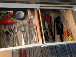 Our two fullest kitchen drawers 