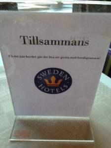 This sign at breakfast is encouraging taking with their neighbor! No one did!