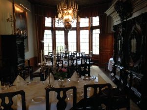 A view of our dining room! Last night it had one long banquet table!