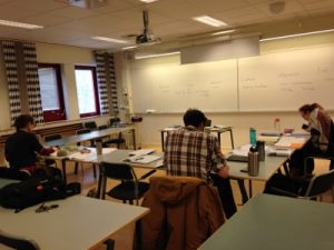 The classroom during break. There are usually 9 of us.