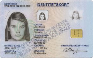 Identitetskort från Skatteverket