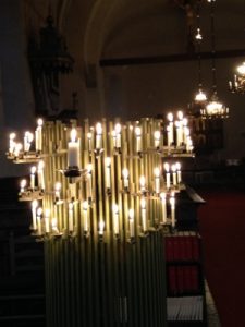 Many lit a candle in memory of a loved one.