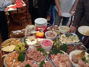 A buffet of special Swedish food