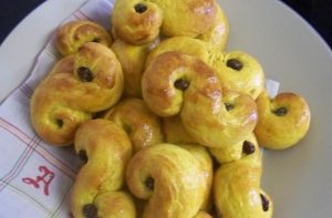 Swedish saffron buns